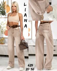 купить 0629# коричневые женские джинсы (Liana, стрейч коттон, 6 ед, размеры норма: 25-30) выдача на следующий день оптом