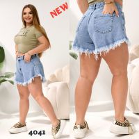 4041# голубие женские шорти, стрейч-коттон (6 ед, размеры батал: 31-38) выдача на следующий день фото