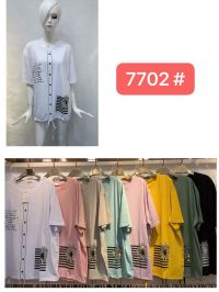 7702#  микс цветов женская футболка (12 ед, размеры батал: 56-58) выдача на следующий день фото
