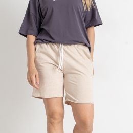 0251-2 светло-бежевые женские шорты (5'TH AVENUE, 4 ед. размеры батал: 50. 52. 54. 56) фото