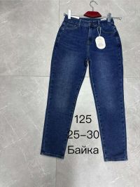 0125* синие женские джинсы на байке (New jeans, 6 ед, размеры норма: 25-30) выдача на следующий день фото