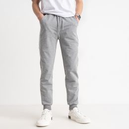купить оптом джинсы 13017-6 светло-серые мужские спортивные штаны (на манжете, 4 ед. размеры на бирке: L-3XL соответствуют S-XL) недорого