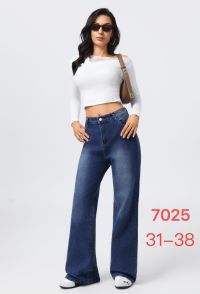 7025 # синие женские джинсы (New Jeans, стрейч коттон, 6 ед, размеры батал: 31-38) выдача на следующий день фото