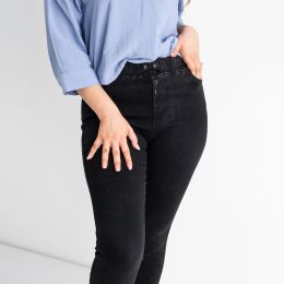 купить оптом джинсы 2805-2 серые женские джегинсы (Immet, байка, 6 ед. размеры батал: 31.32.33.34.35.36) недорого