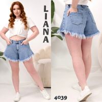 4039# голубые женские шорти, стрейч-коттон (6 ед, размеры батал: 30-36) выдача на следующий день фото