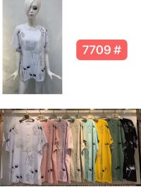 7709#  микс цветов женская футболка (12 ед, размеры батал: 56-58) выдача на следующий день фото