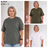 1308  # выбор цвета женская футболка (хлопок, 5 ед, размеры полубатал: S-2XL) выдача на следующий день фото
