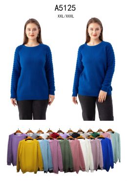 5125* микс цветов женский свитер (Kiss me, 10 ед, размеры батал: 2XL-3XL) выдача на следующий день фото