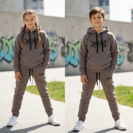 7421-73 мокко подростковый спортивный костюм (YOLA, турецкая трехнитка, на 8-11 лет, 5 ед. размеры подросток: 128. 134. 140. 146 фото