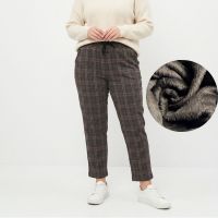 3826-39 коричневые женские  теплые брюки ( меховая подкладка, с карманами, 5ед, размеры на бирках 4XL, 5Xl, 6XL, 7XL, 8XL, соотв фото