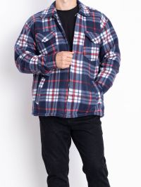 2023-45 синяя мужская рубашка-куртка (мех, 5 ед, размеры норма: M/L. L/XL. XL/2XL. 2XL/3XL. 3XL/4XL) фото