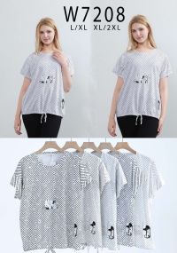 7208 # микс цветов женская футболка (10 ед, размеры полубатал: L-2XL) выдача на следующий день фото