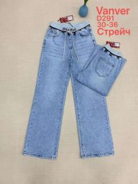 0291# голубые женские джинсы vanver (стрейч коттон, 6 ед, размеры батал: 30-36) выдача на следующий день фото