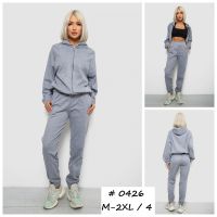 0426# серый женский спортивный костюм (4 ед, размеры норма: M-2XL) выдача на следующий день фото