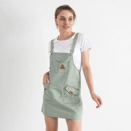 0838-72 * светло-зеленый женский комплект из сарафана и футболки (XINYUE, коттон, 5 ед. универсальный размер норма: 42-48) выдач фото