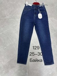 0129* синие женские джинсы на байке (New jeans, 6 ед, размеры норма: 25-30) выдача на следующий день фото
