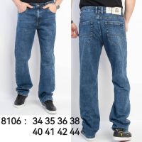 8106 # синие мужские джинсы (стрейч-коттон, 8 ед, размеры батал: 34, 35, 36, 38, 40, 41, 42, 44) выдача на следующий день фото