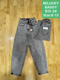 0015-2# серые детские джинсы relucky (стрейч-коттон, 6 ед, размеры детские: 8-13) выдача на следующий день фото