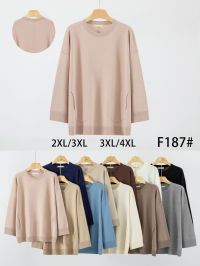 0187 # микс цветов женский свитер (10 ед, размеры батал: 2XL-4XL) выдача на следующий день фото