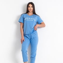 0157-42 голубой женский спортивный костюм (футболка + штаны) (5'TH AVENUE, 3 ед. размеры норма: 42. 44. 46) фото
