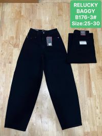 0176-3 # черные женские джинсы (Relucky, стрейч коттон, 6 ед, размеры норма: 25-30) выдача на следующий день фото