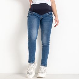 купить оптом джинсы 0001-99 синие женские джинсы для беременных (без брака, витринные пары, возможно требуют стирки, стрейчевые, 5 ед. размеры норма недорого