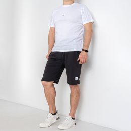 купить оптом джинсы 16222-10 белый мужской спортивный костюм (футболка + шорты) (принт, 5 ед. размеры норма: M. L. XL. 2XL. 3XL) недорого