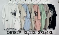 6182# микс цветов женская футболка (Kiss me, 10 ед, размеры батал: XL-4XL) выдача на следующий день фото