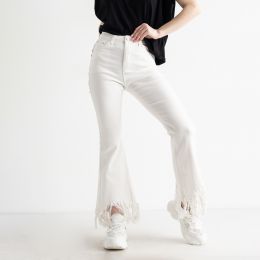 0278-101 белые женские джинсы-клёш (SSLG, стрейчевые, 2 ед. размеры норма: S. S) фото