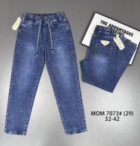 7073 # синие женские джинсы (Vindasion, стрейч коттон, 6 ед, размеры батал: 32-42) выдача на следующий день фото