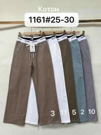1161 # выбор цвета женские брюки (Fudeyan, коттон, 6 ед, размеры норма: 25-30)  выдача на следующий день фото