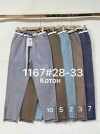 1167 # выбор цвета женские брюки (Fudeyan, коттон, 6 ед, размеры полубатал: 28-33)  выдача на следующий день фото