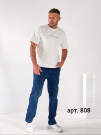 0808# синие мужские джинсы (стрейч коттон, 6 ед, размеры норма: 31, 32, 33, 34, 36, 38) выдача на следующий день фото