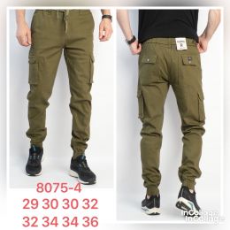 купить 8075-4* хаки мужские брюки карго (RTROOSS, стрейч, 8 ед, размеры норма: 29-36) выдача на следующий день оптом