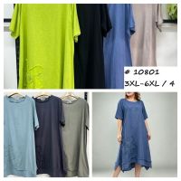 10801 # выбор цвета женское платье (лен, 4 ед, размеры батал: 3XL-6XL) выдача на следующий день фото
