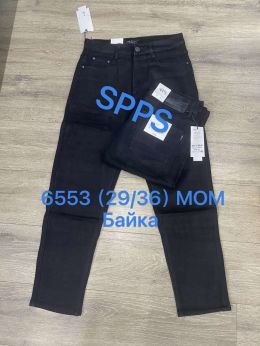 купить 6553 черные мужские джинсы на байке (SPPS, MOM, коттон, 8 ед. размеры норма: 29. 30. 31. 32. 32. 33. 34. 36) оптом