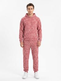 4965-53 красный мужской спортивный костюм (двухнитка, манжет, с капюшоном, 3ед, размеры норма: 46, 48, 54) фото