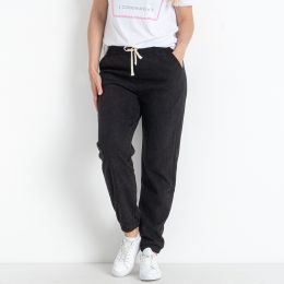 5226-1 черные женские спортивные штаны (ЛАСТОЧКА, вельветовые, 2 ед. размеры батал: 3XL/4XL. 5XL/6XL)  фото