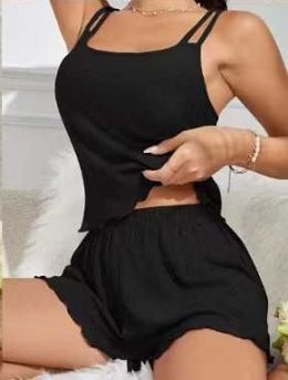 2300-1 * черная женская пижама (кулирка, 5 ед. размеры норма: М. L. XL. 2XL. 2XL) выдача на следующий день фото