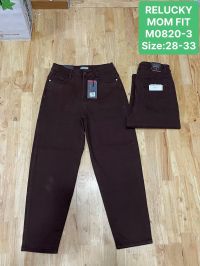 0820-3 # коричневые женские джинсы (Relucky, стрейч коттон, 6 ед, размеры полубатал: 28-33) выдача на следующий день фото