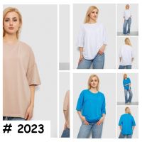 2023# выбор цвета женская футболка оверсайз (4 ед, размеры оверсайз: L-XL) выдача на следующий день фото
