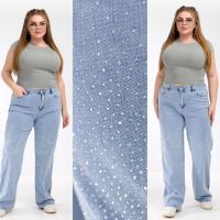 купить 0917 # голубые женские джинсы (Lady N, стрейч коттон, 6 ед, размеры батал: 31-38) выдача на следующий день оптом