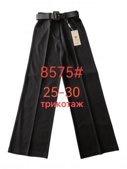 купить 8575 # черные женские брюки (FUDEYAN, трикотаж, 6 ед. размеры норма: 25. 26. 27. 28. 29. 30) выдача на следующий день оптом