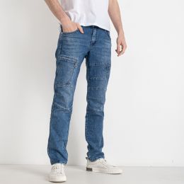 8338 синие мужские джинсы (FANGSIDA, стрейчевые, 8 ед. размеры молодежка: 28. 29. 30. 31. 32. 33. 34. 36) фото