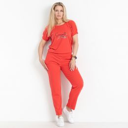 купить оптом джинсы 19700-3 красный женский спортивный костюм (SARA, французкий трикотаж, 4 ед. размеры полубатал: 46. 48. 50. 52) недорого