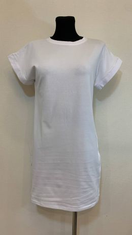 1297-10 * белая женская туника (трикотаж, 4 ед. размеры норма: S. М. L. XL) выдача на следующий день фото