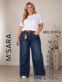 0209 # синие женские джинсы (M.SARA, стрейч коттон, 12 ед, размеры батал: M-4XL) выдача на следующий день фото