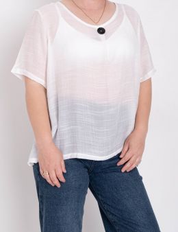 0202-10 * белая женская футболка (коттон 65%, полиэстер 35%, 8 ед. размеры батал: XL-4XL, повторяются) выдача на следующий день фото