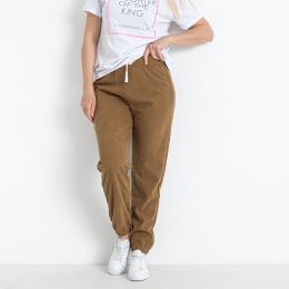 5226-3 коричневые женские спортивные штаны (ЛАСТОЧКА, вельветовые, 2 ед. размеры батал: 3XL/4XL. 5XL/6XL)  фото