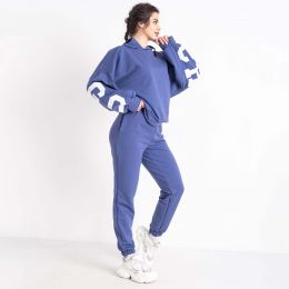 0540-22 синий женский спортивный костюм (5'TH AVENUE, турецкая двунитка, 3 ед. размеры норма: 42. 44. 46) фото
